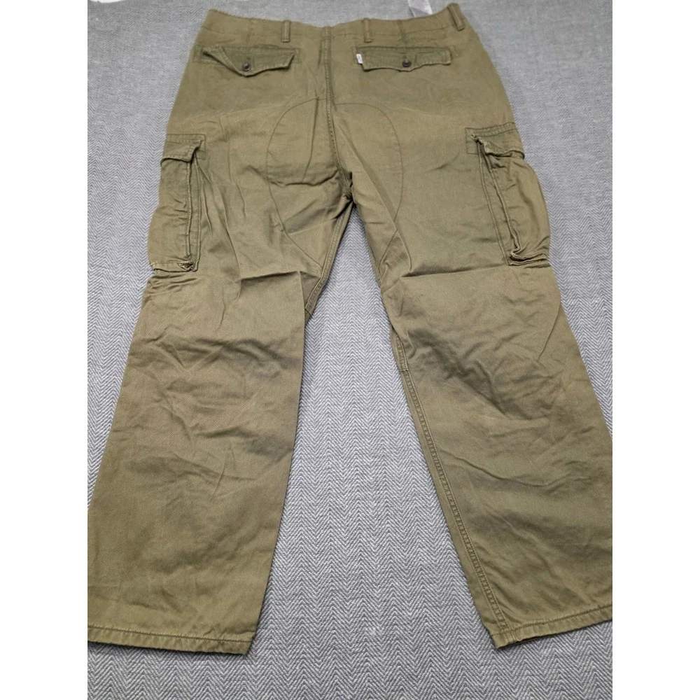 Levi Strauss Mens Olive Green Cargo Pants Straight Leg‎ Utility 38x30 12462-0004